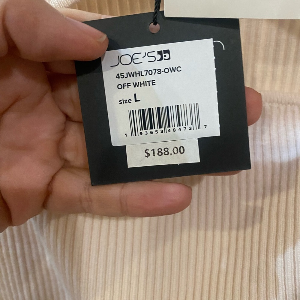 Brand new with tags! Joe’s Jeans Wool Cream Ribbed Cutout Sweater - Picture 3 of 5